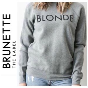 BRUNETTE THE LABEL | Blonde Crew Sweatshirt Sz M/L